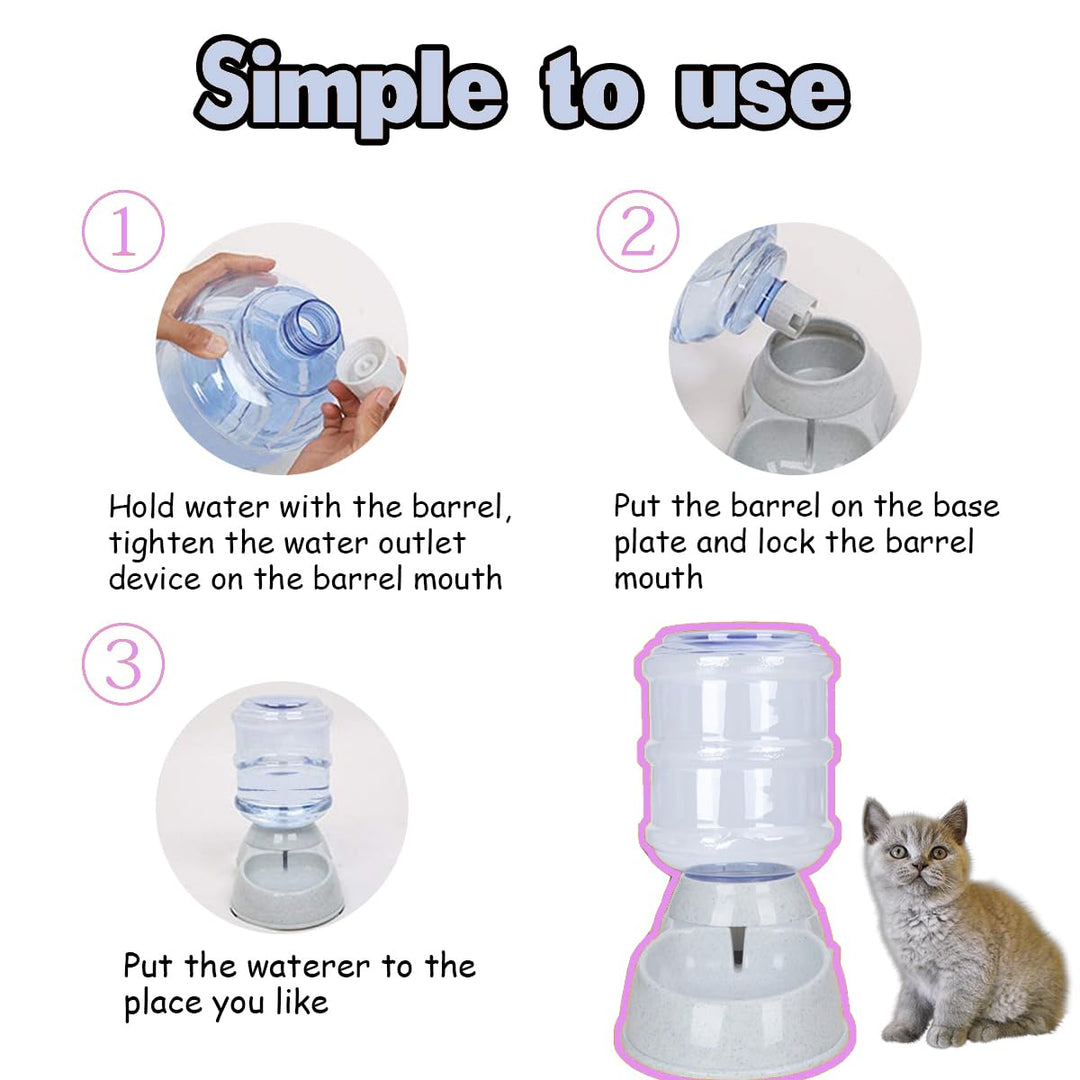 Dog Water Bowl Dispenser,3 Gallon/ 11L Pet Water Dispenser Station