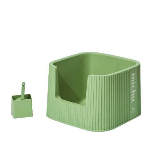 Michu XXL Coral, BoBa & Sage Deluxe Cat Litter Box - Spacious Design